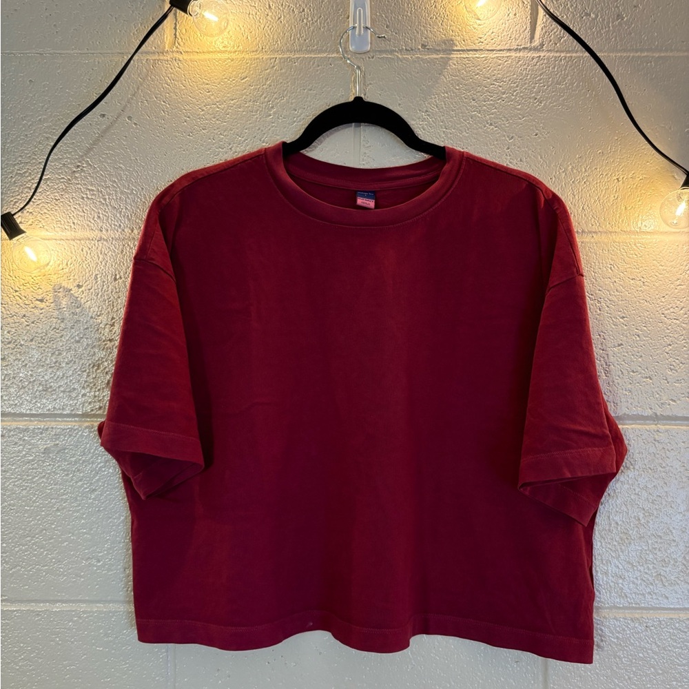 Maroon Cropped T-Shirt